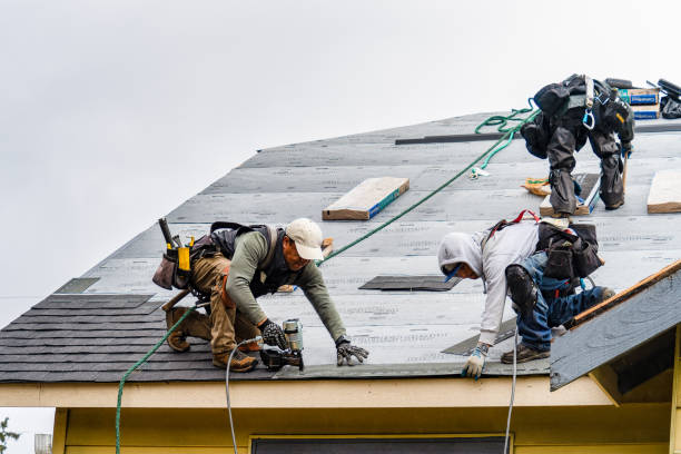 Professional Gutter Installation technician working in Dalzell, SC